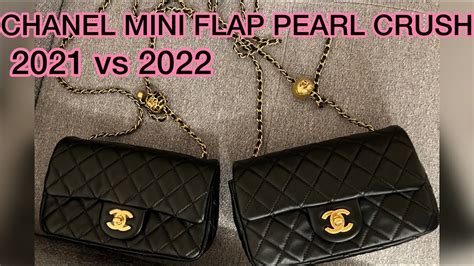 CHANEL MINI FLAP PEARL CRUSH : 2021 vs 2022 